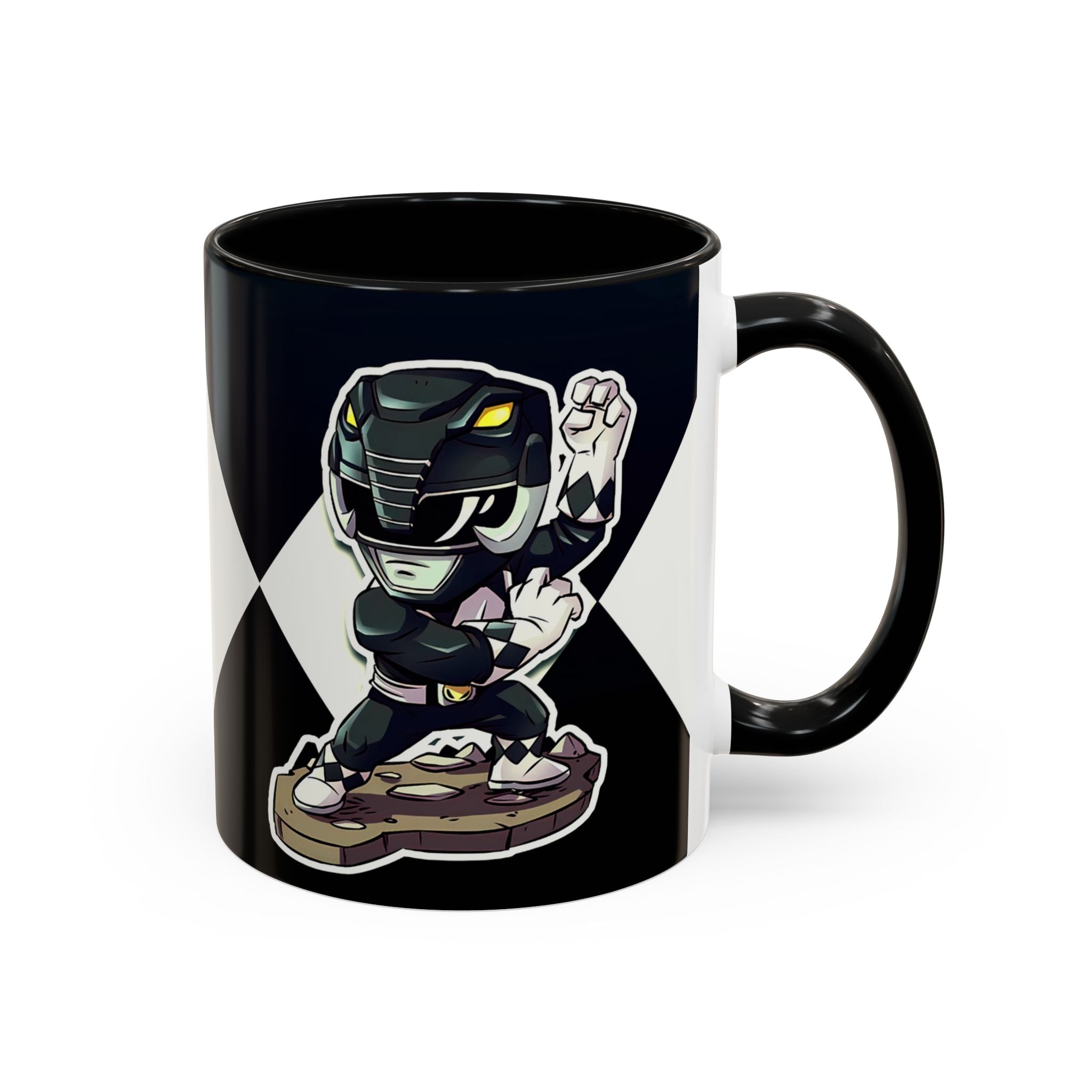 Mighty Morphin Power Rangers Black Ranger Ceramic Mug - 11oz & 15oz Coffee Mug - Accent Mug for Pop Culture Fans