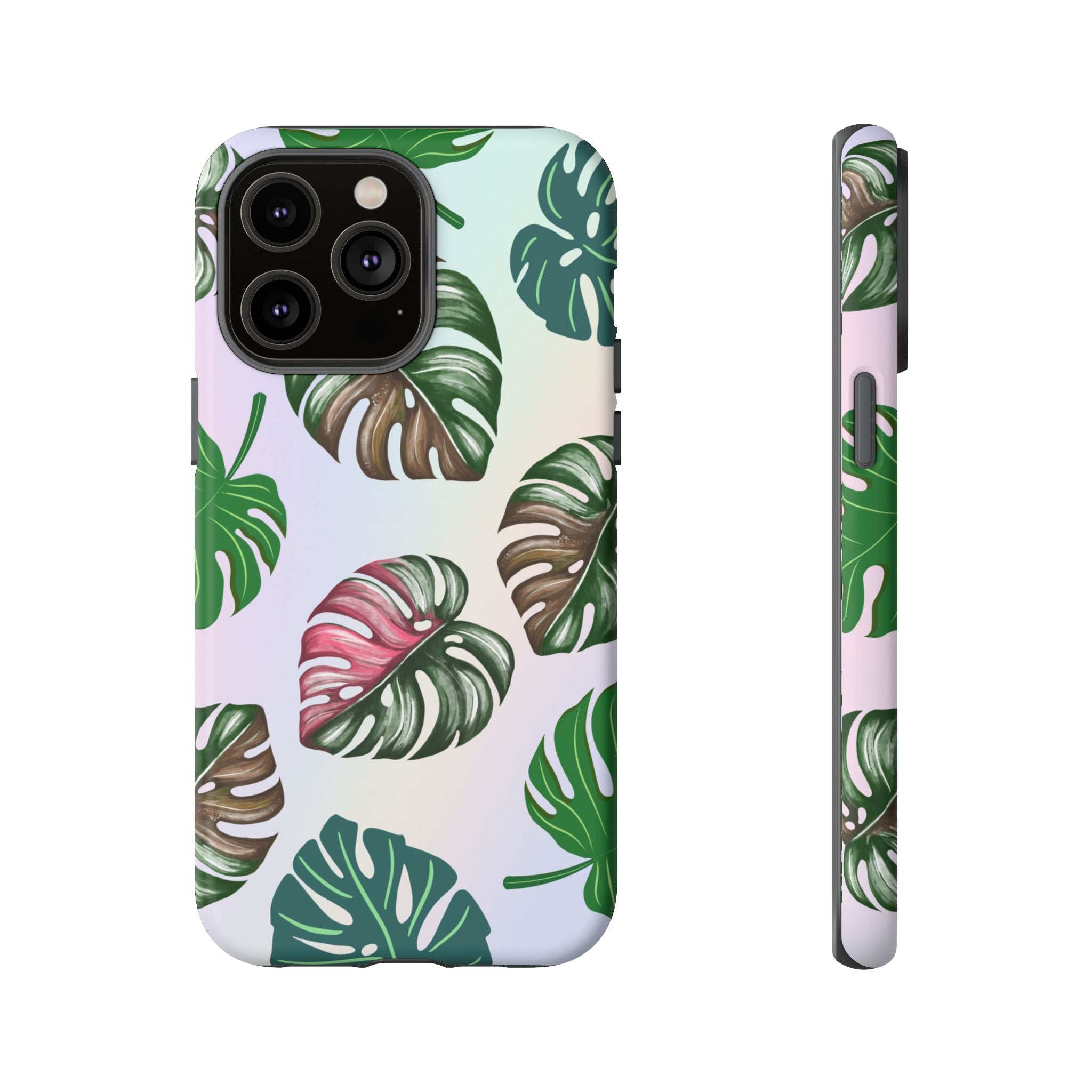 Tough Cases - Monstera Leaf Themed Phone Protection for iPhone, Samsung, and Google Pixel (Matte/Glossy)