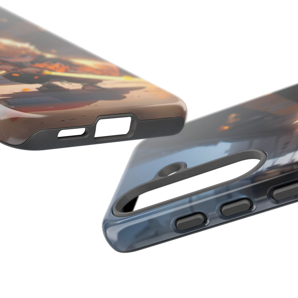 Chibi Zenitsu Lightning Tough Phone Case – Anime Protective Case for iPhone & Samsung, UV Resistant, Durable & Stylish