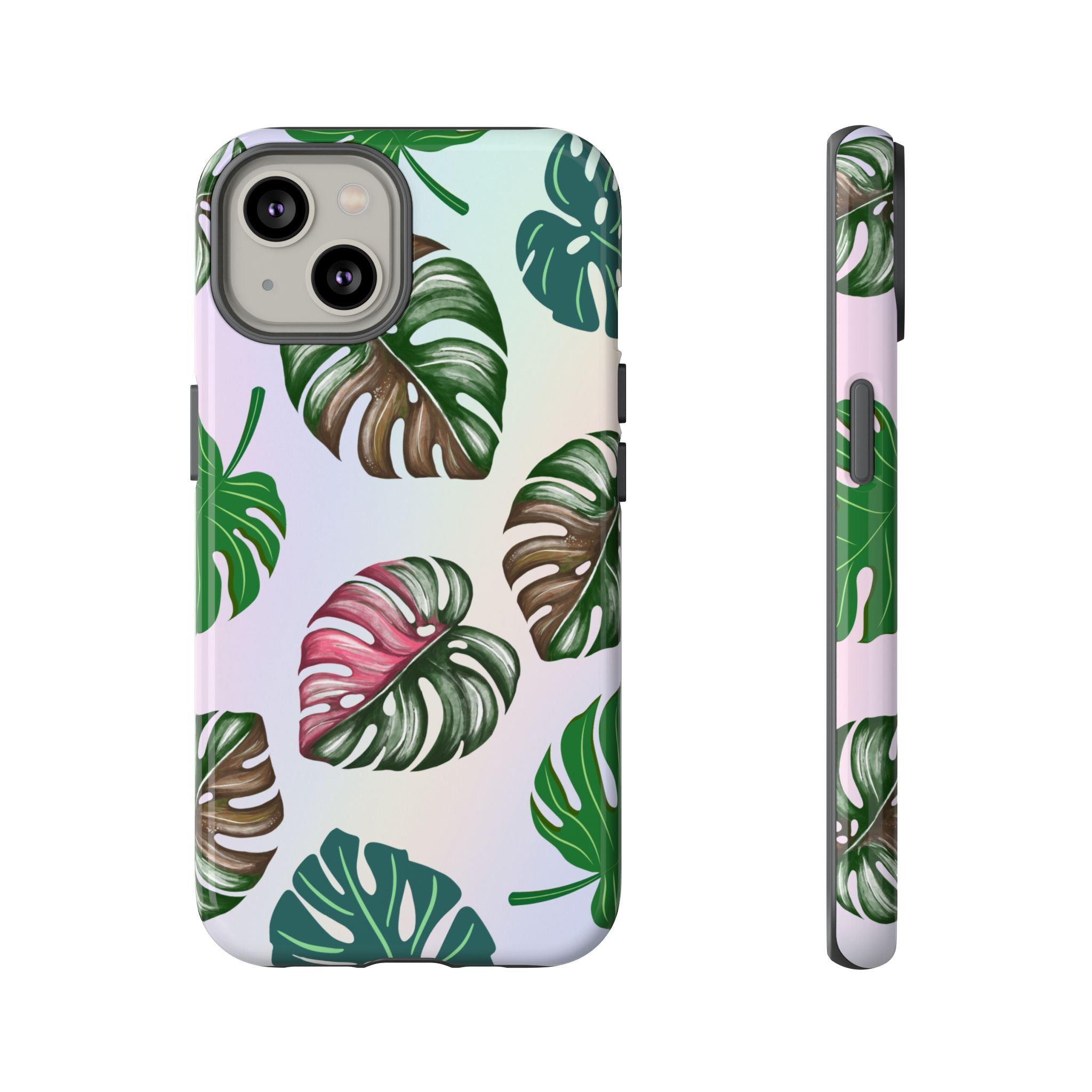Tough Cases - Monstera Leaf Themed Phone Protection for iPhone, Samsung, and Google Pixel (Matte/Glossy)