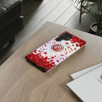 Tough Cases - Red Blossom Elegance Themed Phone Protection for iPhone, Samsung, and Google Pixel (Matte/Glossy)