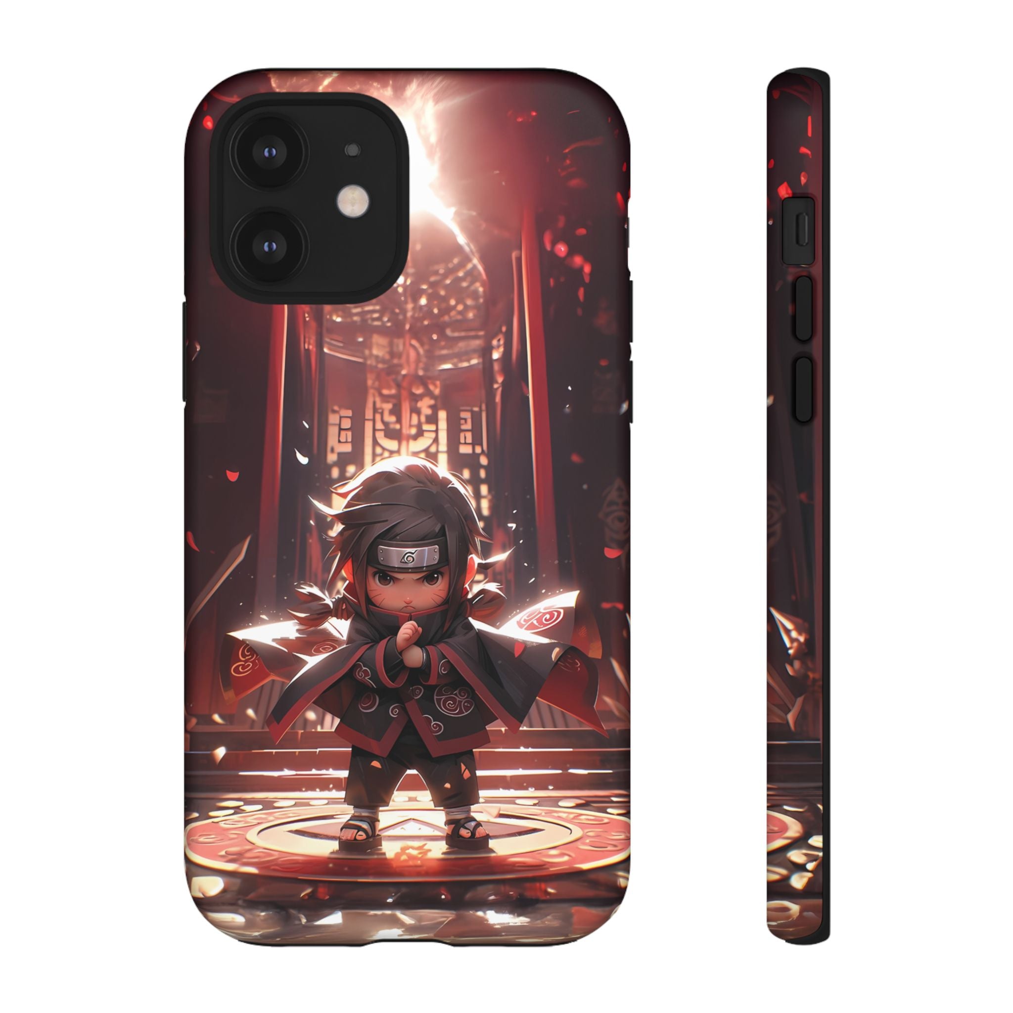 Chibi Itachi Tough Phone Case – Anime Protective Case for iPhone & Samsung, UV Resistant, Durable & Stylish