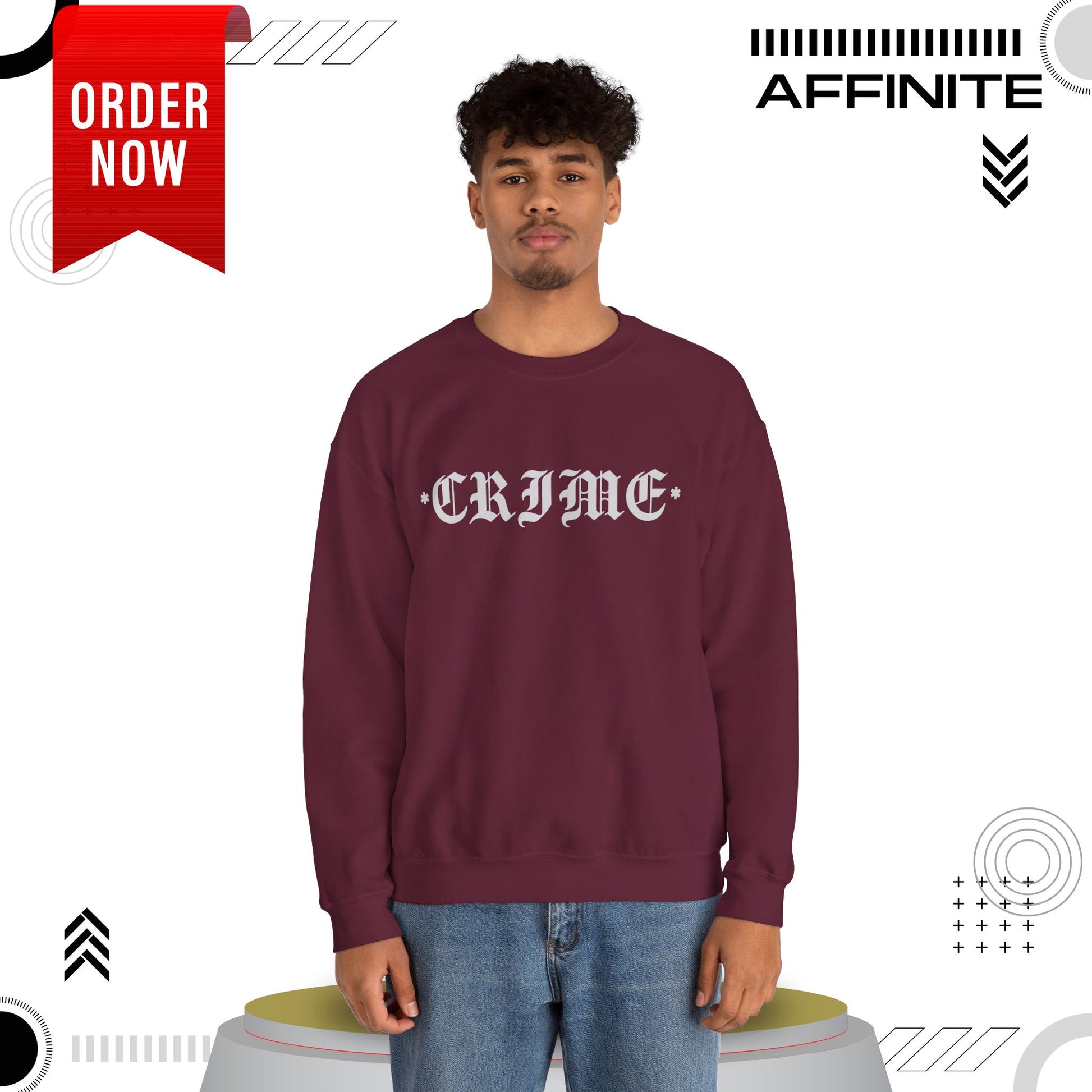Sweatshirt CRIME Graphic Sweatshirt - Unisex Heavy Blend Crewneck (Cotton/Polyester)