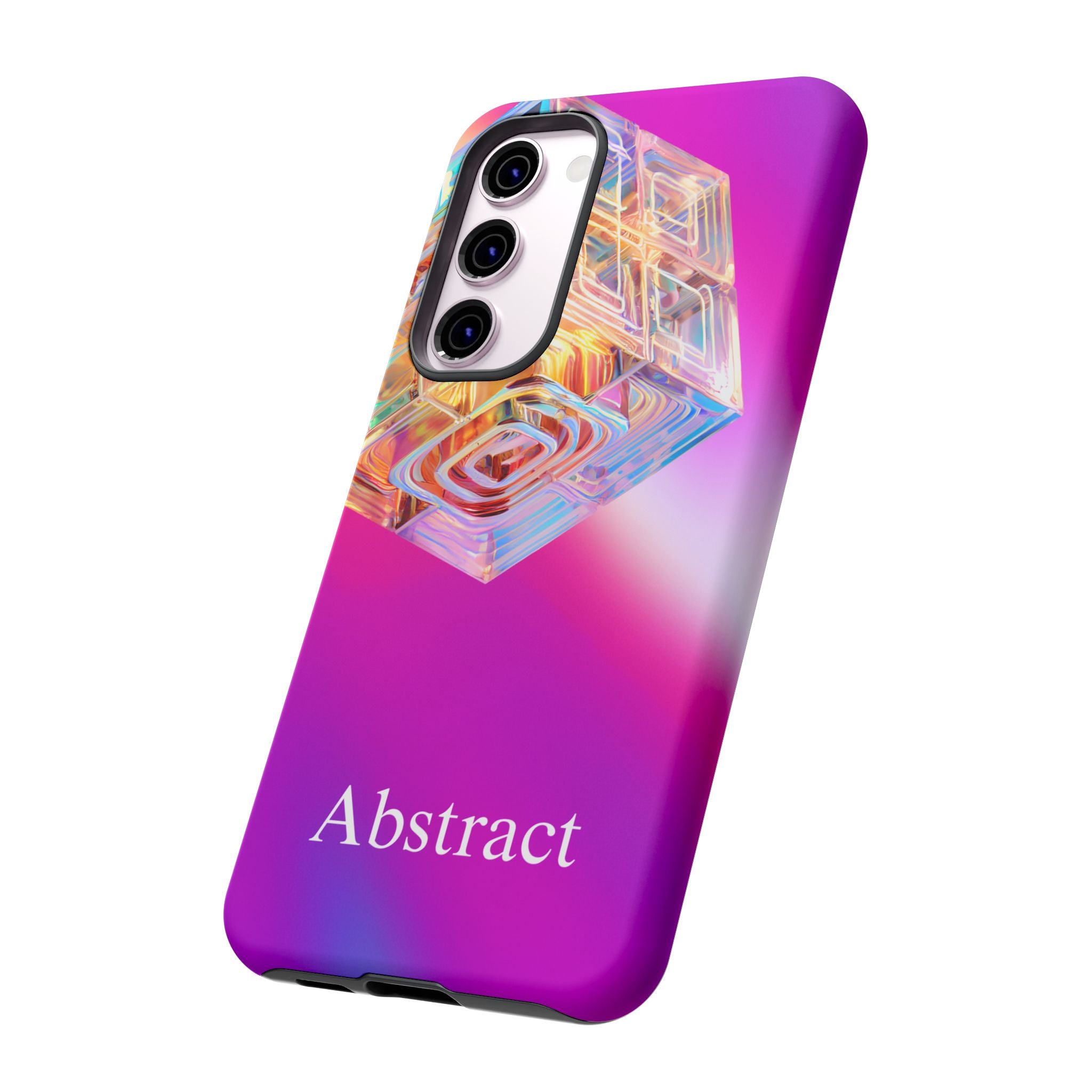 Vibrant 3D Cube Phone Case - Colorful Gradient Art for iPhone, Samsung & Pixel
