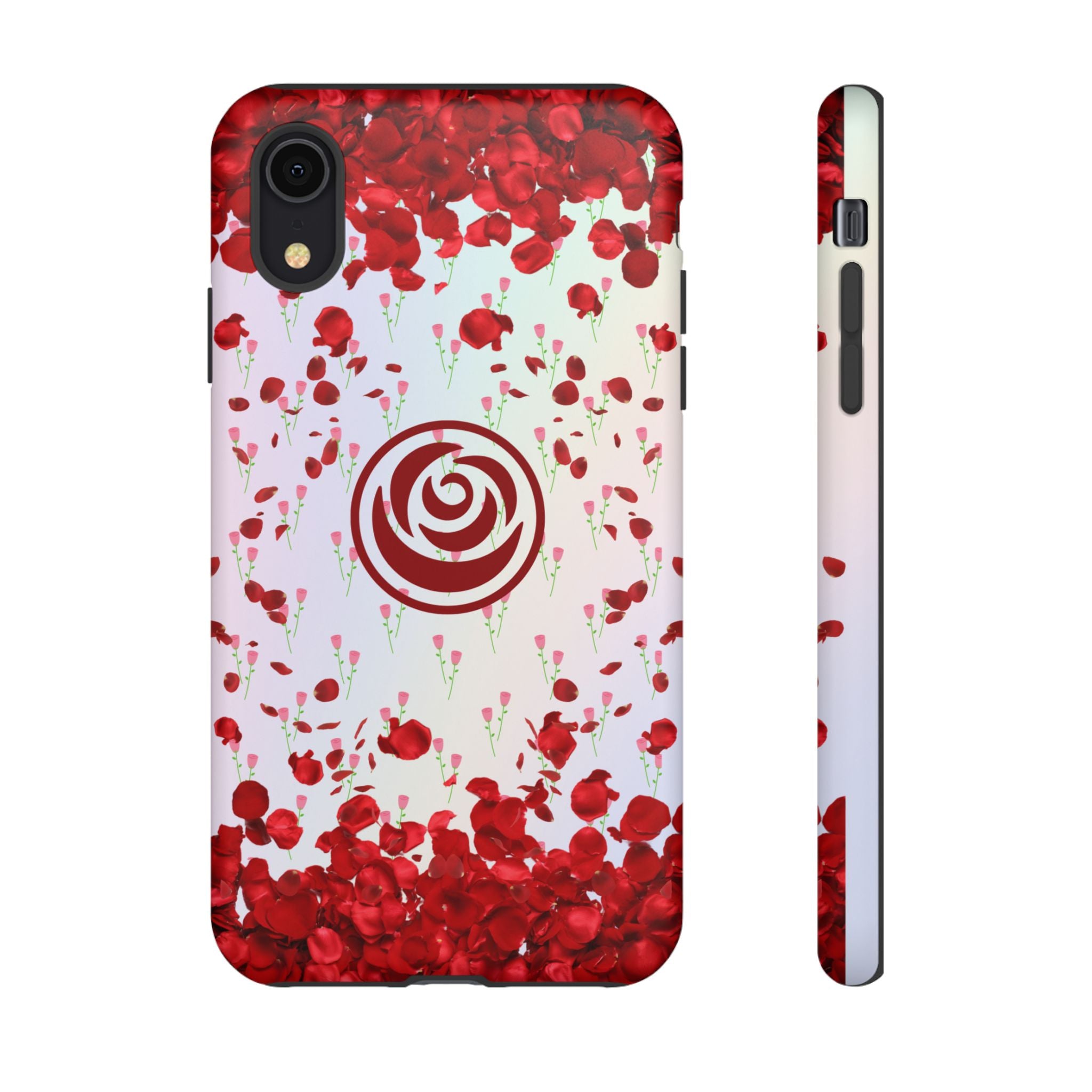 Tough Cases - Red Blossom Elegance Themed Phone Protection for iPhone, Samsung, and Google Pixel (Matte/Glossy)