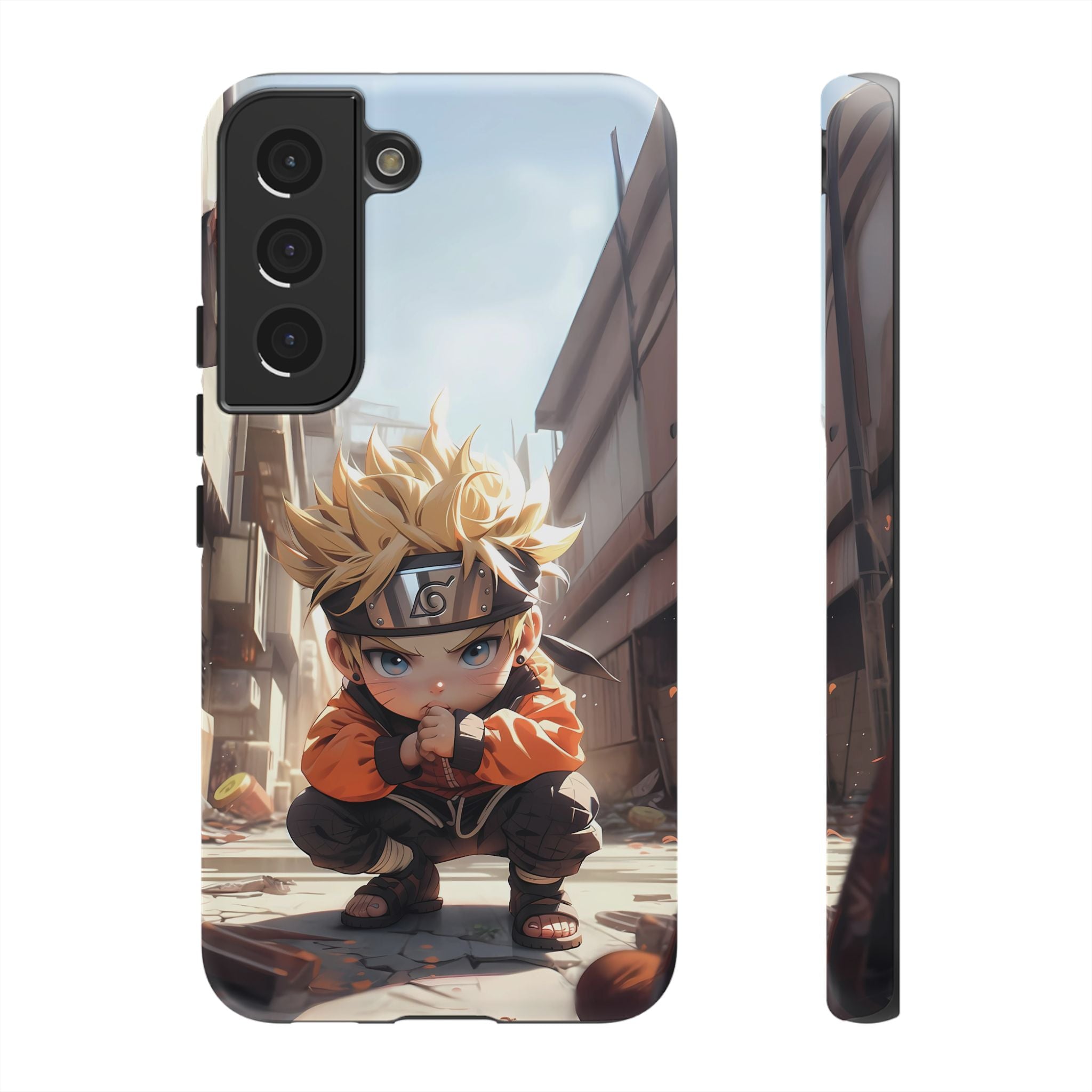 Chibi Naruto Tough Phone Case – Anime Protective Case for iPhone & Samsung, UV Resistant, Durable & Stylish