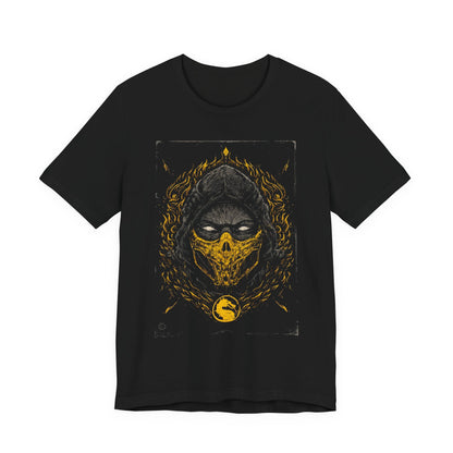 T-Shirt Scorpion Fire Ninja Graphic T-Shirt – Black & Yellow Gamer Tee