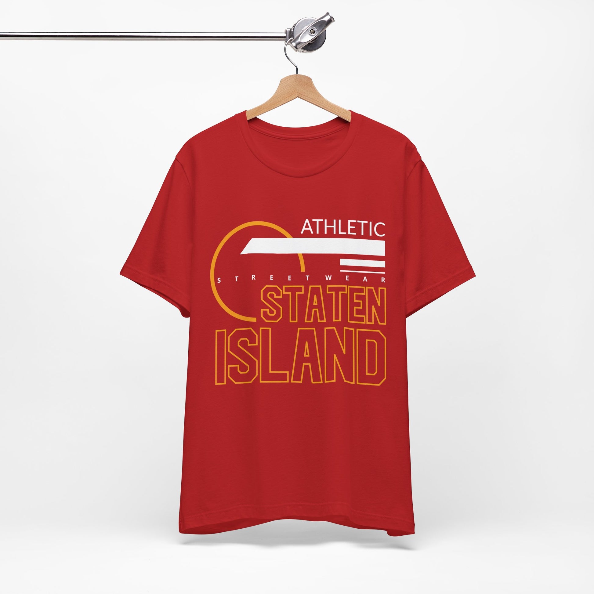 T-Shirt Unisex T Shirt - Athletic Staten Island Tee | Casual Comfort Fit | Affinite Red