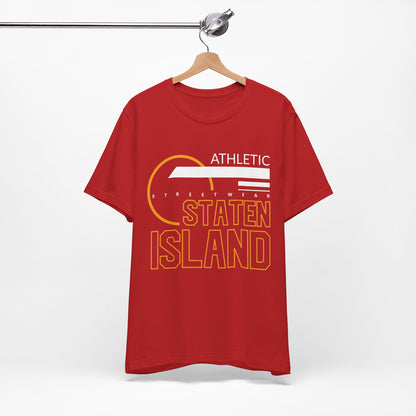 T-Shirt Unisex T Shirt - Athletic Staten Island Tee | Casual Comfort Fit | Affinite Red