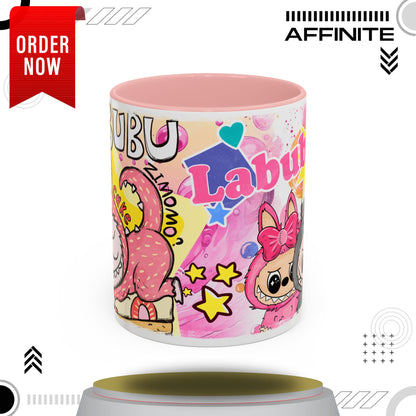 Mug Colorful Cartoon Labubu Accent Coffee Mug - Perfect for Animal Lovers