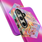 Vibrant 3D Cube Phone Case - Colorful Gradient Art for iPhone, Samsung & Pixel