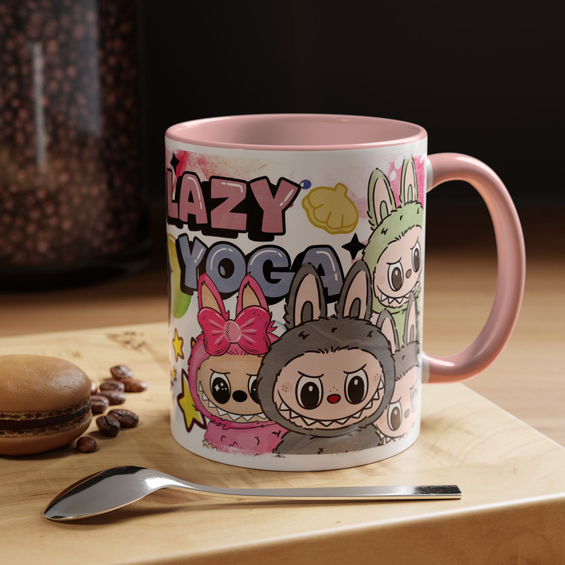 Mug Lazy Yoga Accent Coffee Mug - Fun and Colorful 11oz & 15oz Mugs for Coffee Lovers