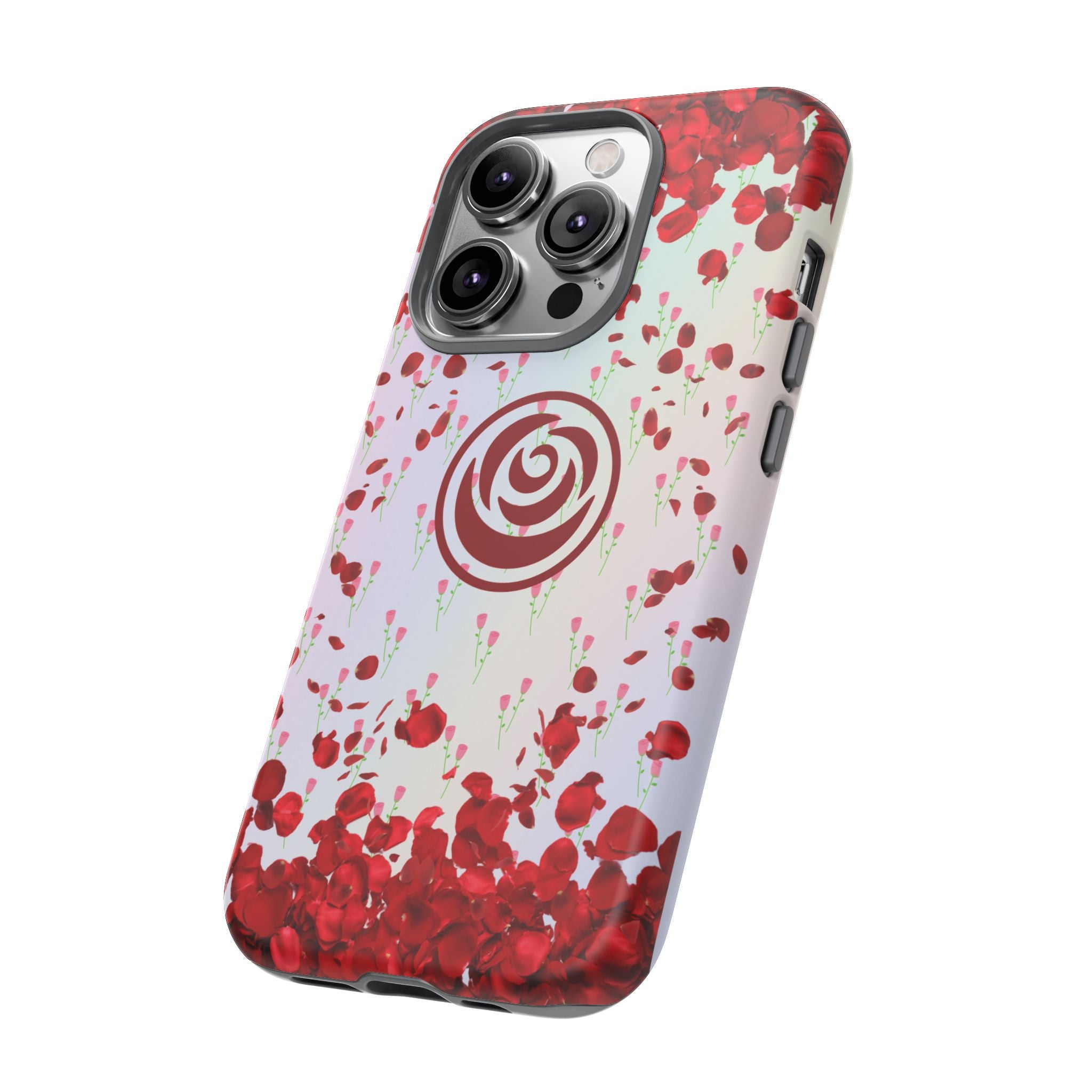 Tough Cases - Red Blossom Elegance Themed Phone Protection for iPhone, Samsung, and Google Pixel (Matte/Glossy)
