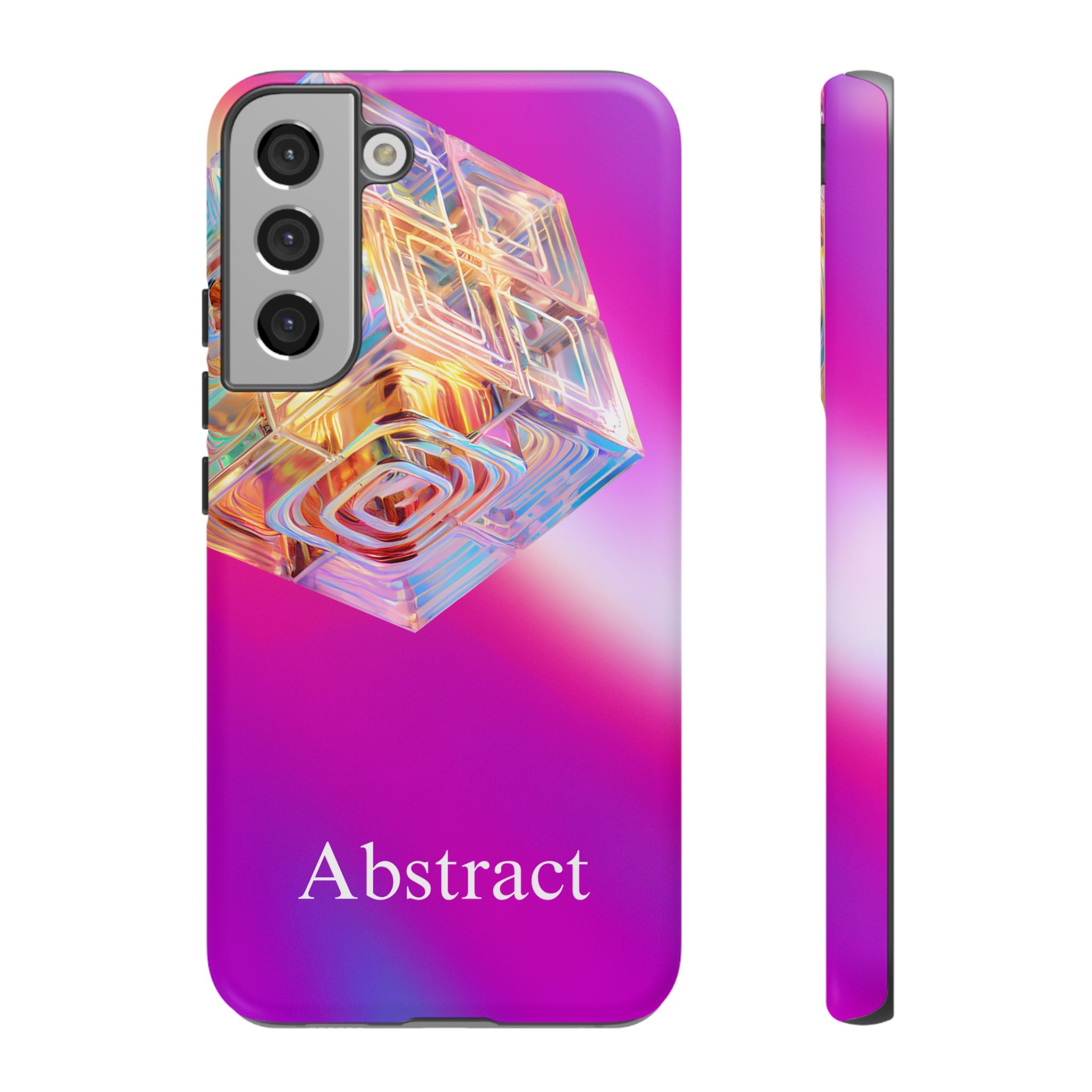 Vibrant 3D Cube Phone Case - Colorful Gradient Art for iPhone, Samsung & Pixel