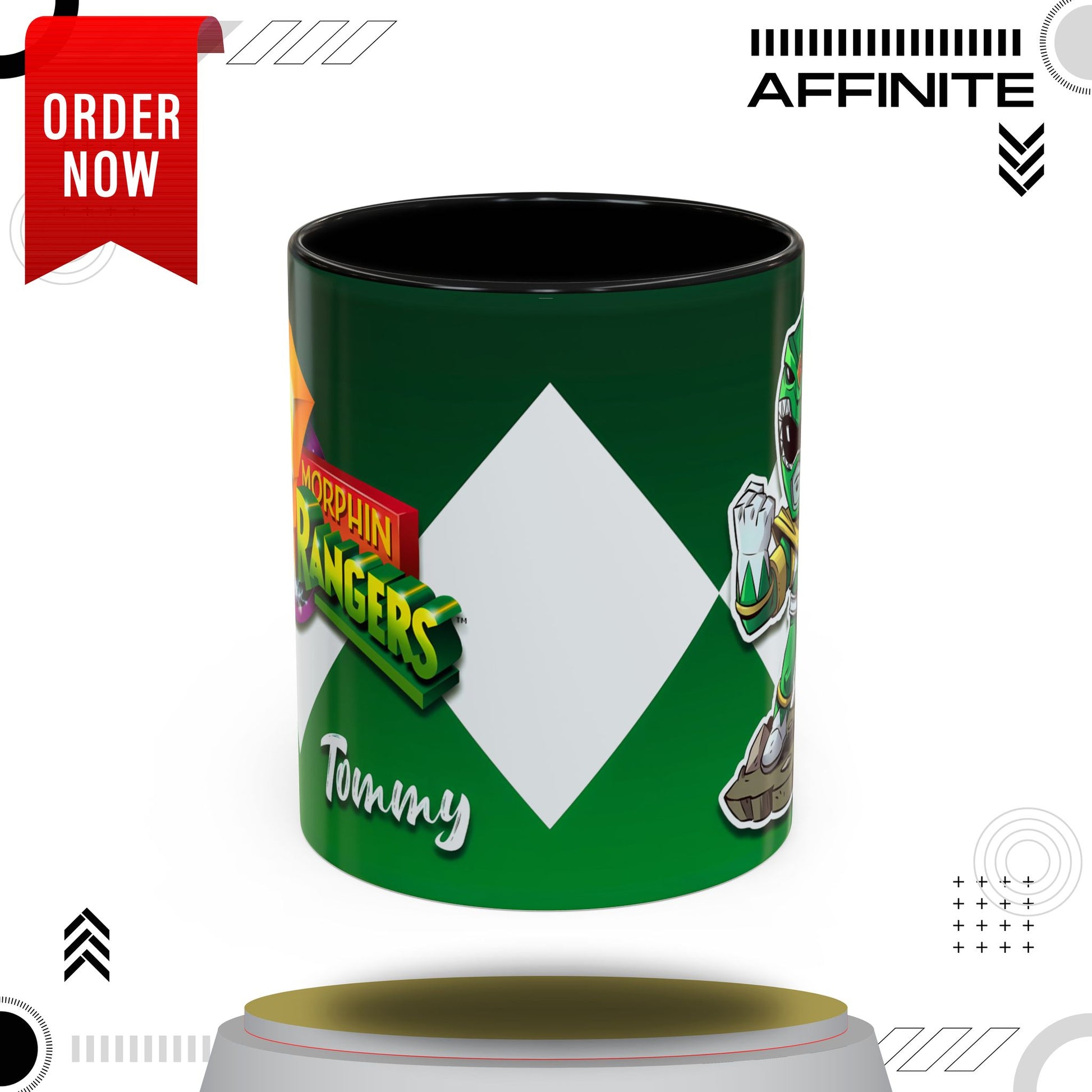 Mug Green Ranger Mug – 11oz & 15oz Mighty Morphin Power Rangers Ceramic Cup