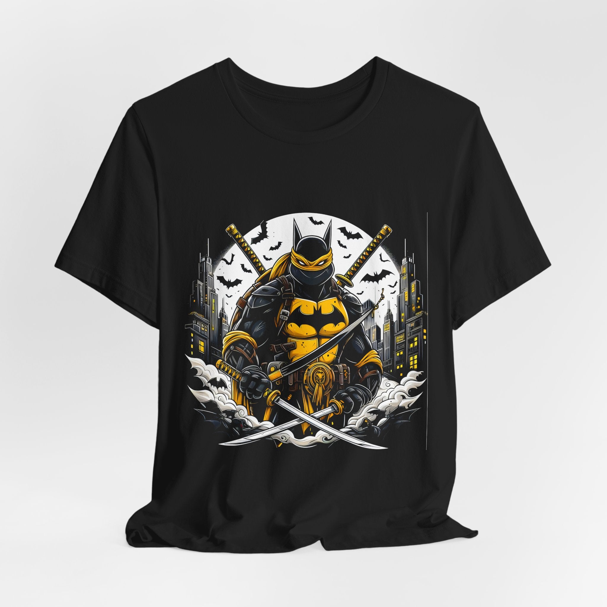 Ninja Batman Shirt – Superhero Graphic Tee for Fans & Cosplay | Unisex Jersey Fit, Soft Cotton