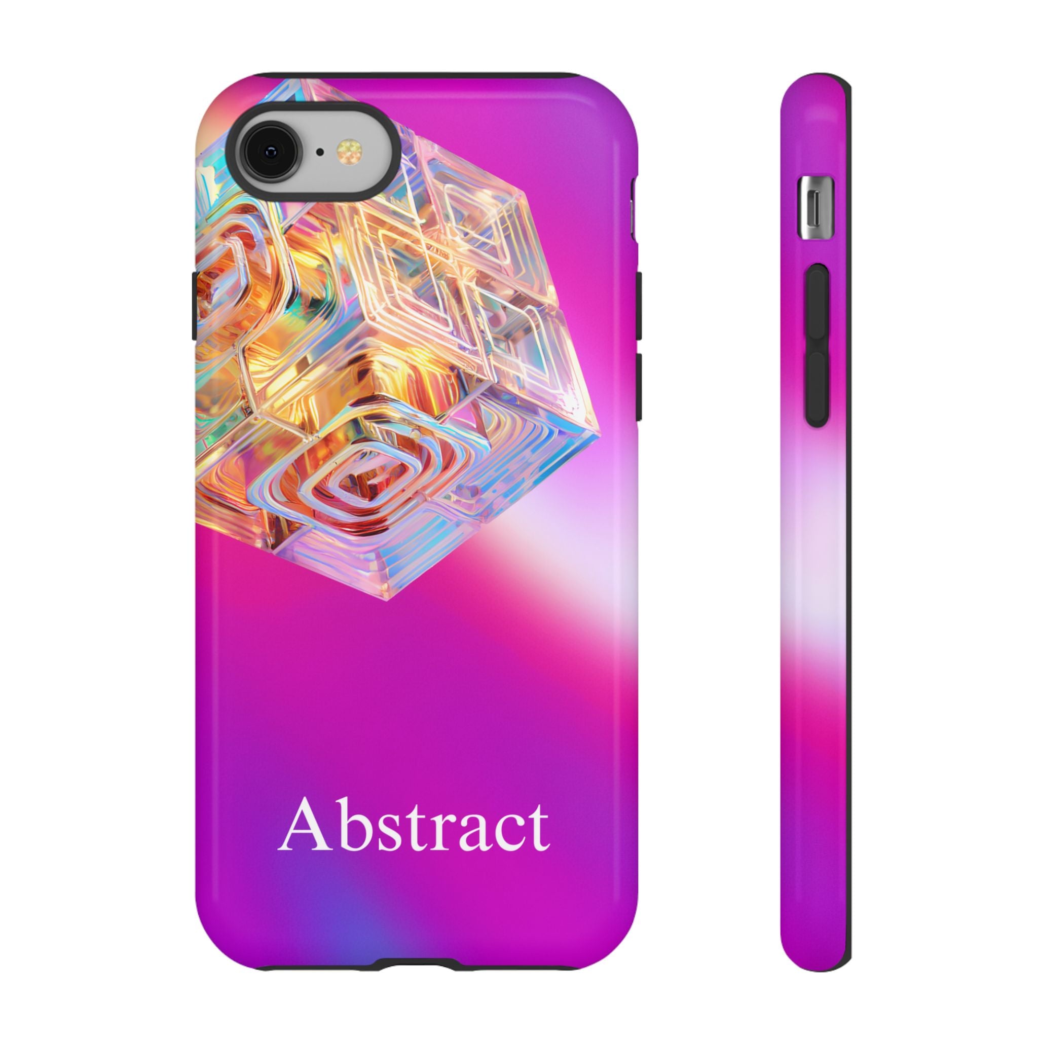 Vibrant 3D Cube Phone Case - Colorful Gradient Art for iPhone, Samsung & Pixel
