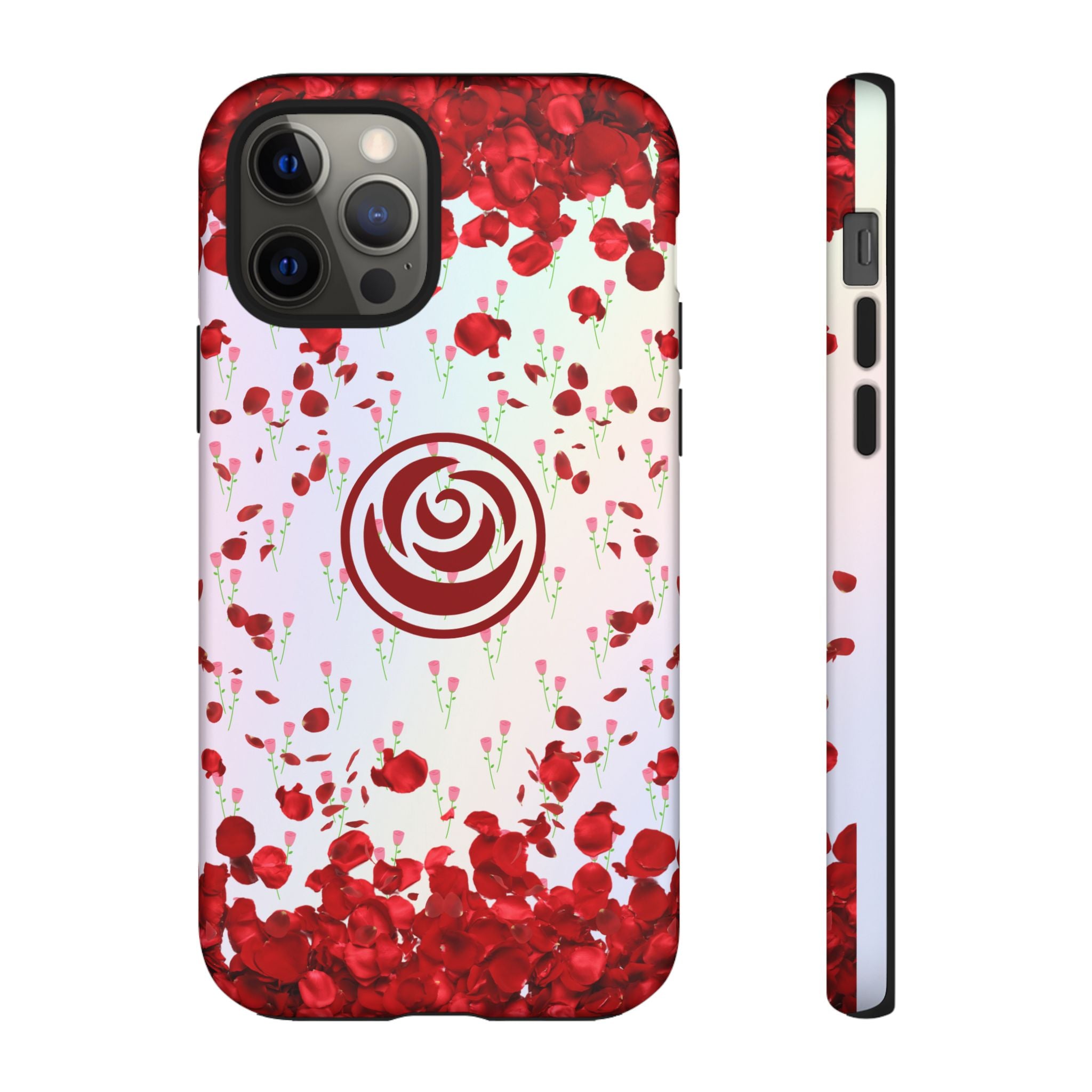 Tough Cases - Red Blossom Elegance Themed Phone Protection for iPhone, Samsung, and Google Pixel (Matte/Glossy)