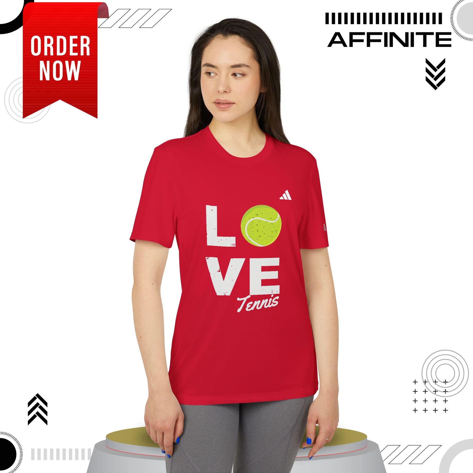 T-Shirt Love Tennis Unisex Sport T-shirt, Athletic Tee, Gift for Tennis Lovers, Tennis Apparel, Sportswear, Fitness Clothing by Adidas