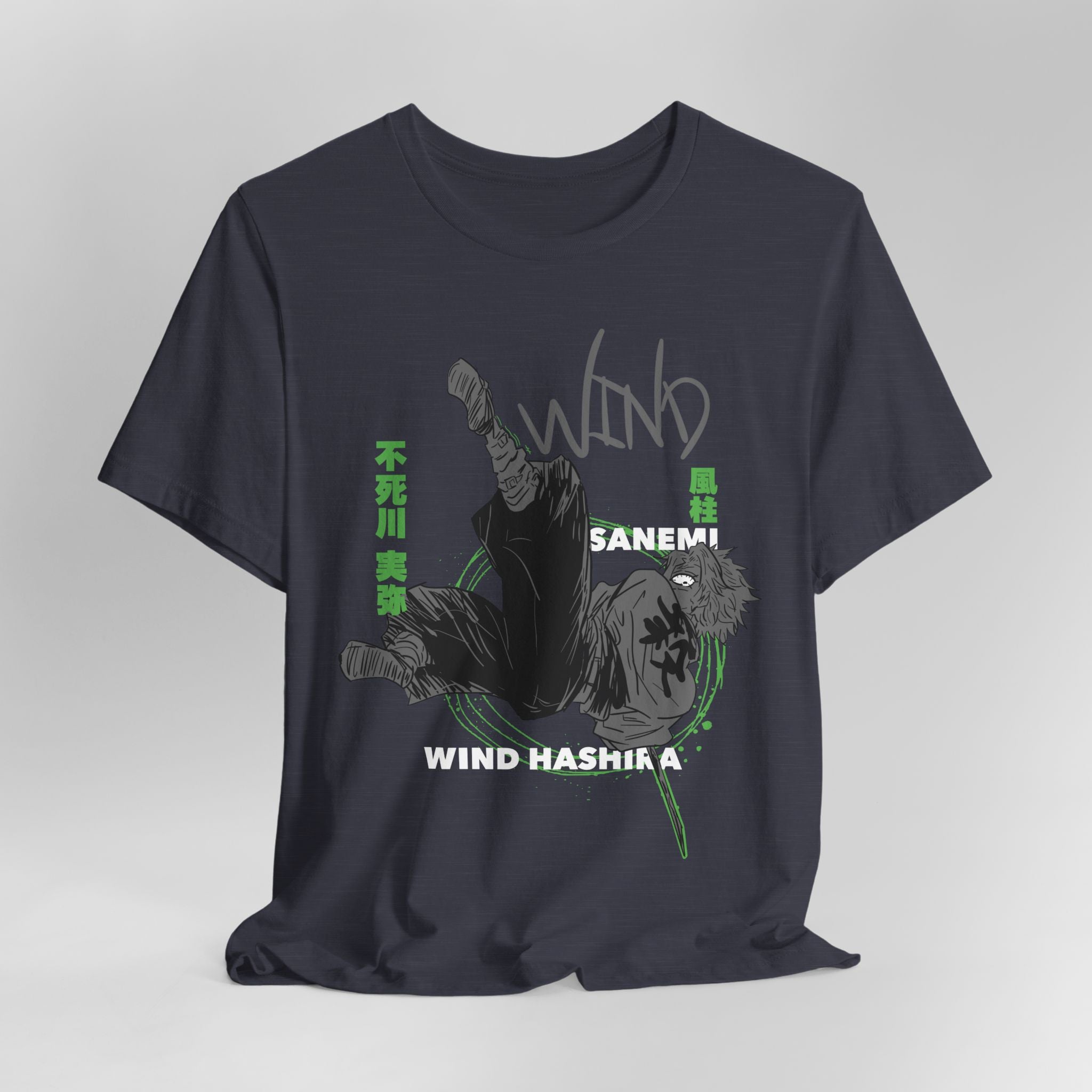 Unisex Anime Graphic Tee | Sanemi Wind Hashira Shirt, Cool Gift for Fans, Casual Wear, Comfortable Streetwear, Demon Slayer Merch
