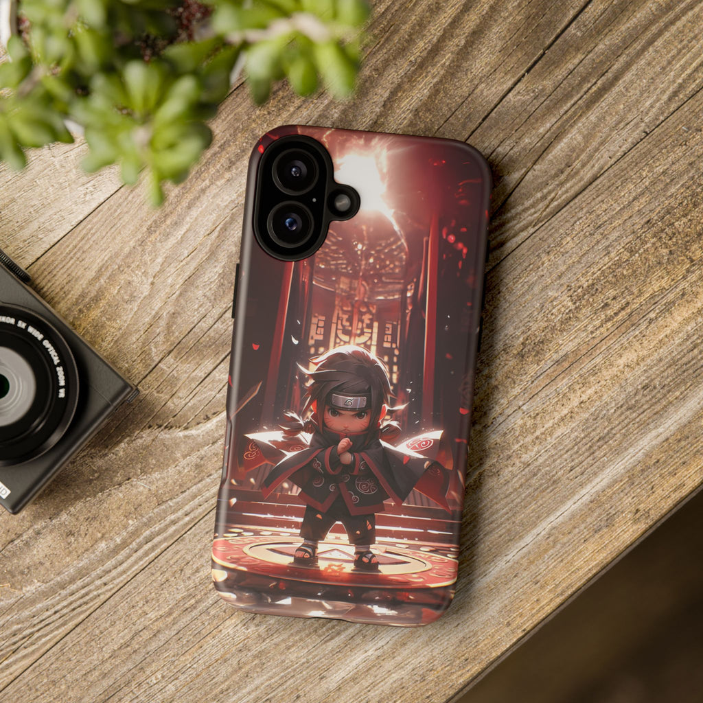 Chibi Itachi Tough Phone Case – Anime Protective Case for iPhone & Samsung, UV Resistant, Durable & Stylish
