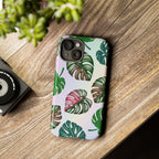 Tough Cases - Monstera Leaf Themed Phone Protection for iPhone, Samsung, and Google Pixel (Matte/Glossy)