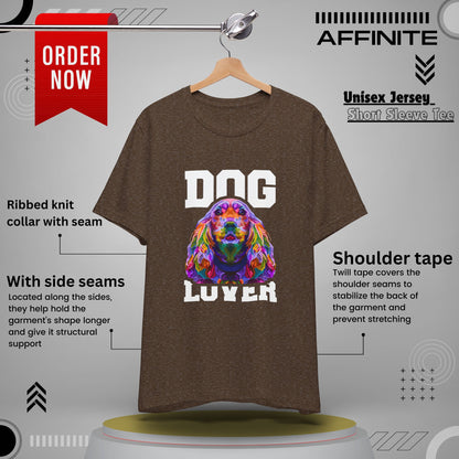 T-Shirt Dog Lover Graphic Tee | Unisex Short Sleeve T-Shirt for Dog Enthusiasts Heather Brown