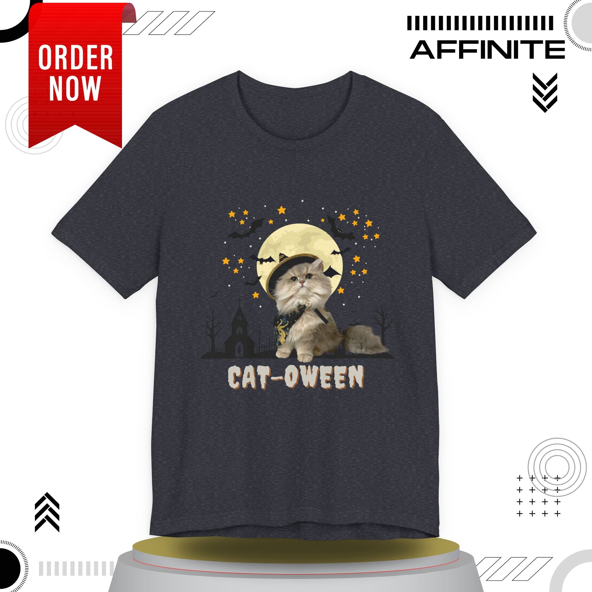 T-Shirt Unisex Halloween Cat Tee Good ‘Cat-oween’ – Perfect for Cat Lovers & Halloween Fans!
