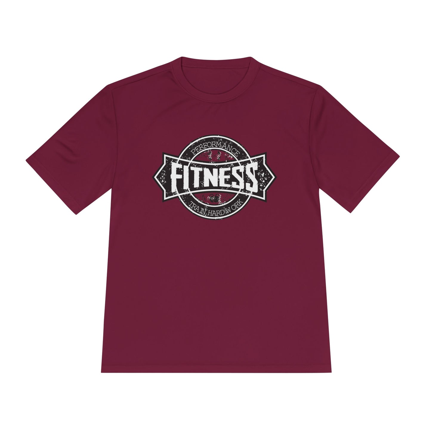 T-Shirt Moisture Wicking Fitness Shirt - Unisex Workout Tee for Gym, Running, Yoga Cardinal