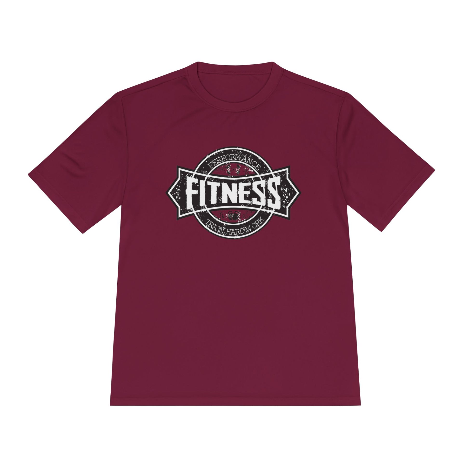 T-Shirt Moisture Wicking Fitness Shirt - Unisex Workout Tee for Gym, Running, Yoga Cardinal