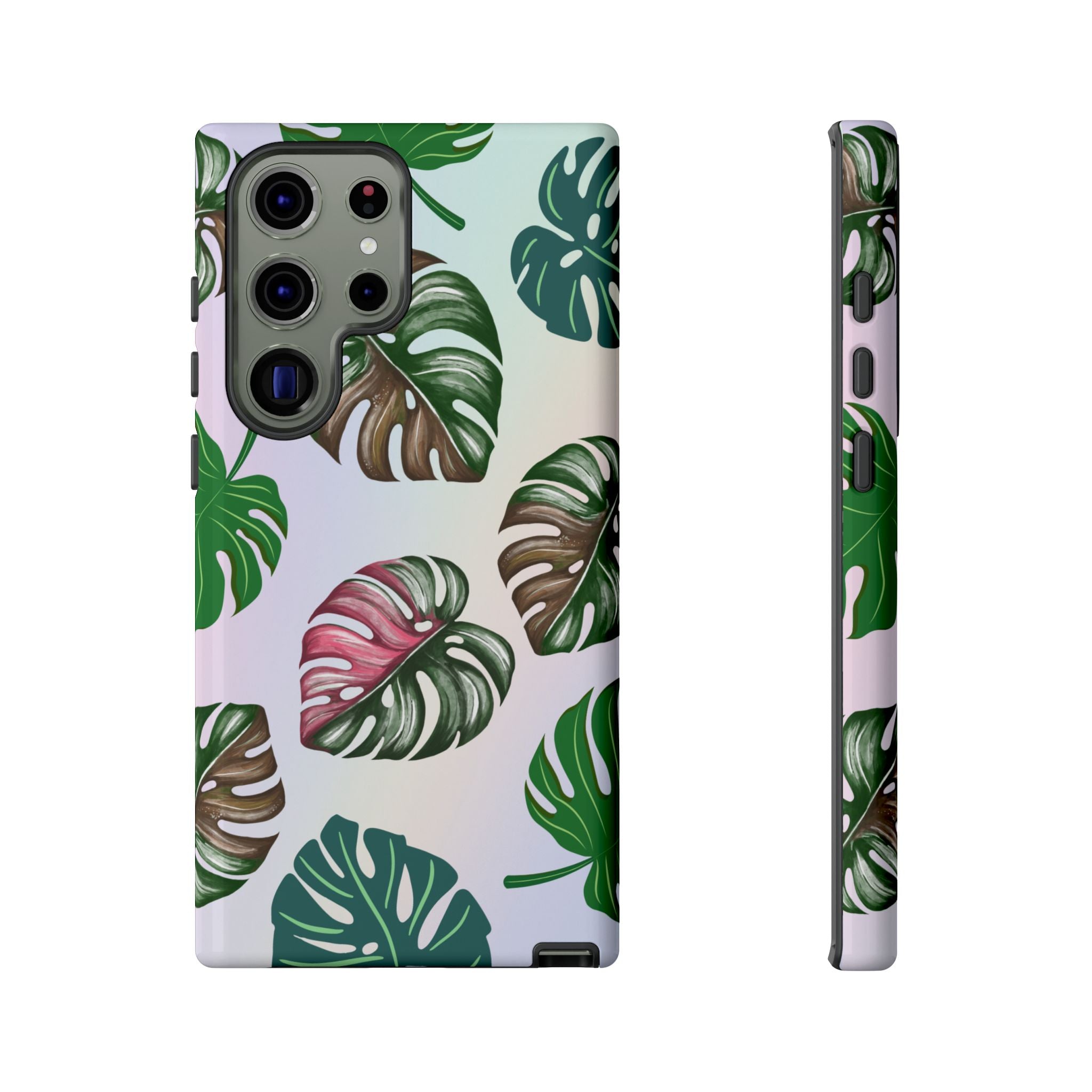 Tough Cases - Monstera Leaf Themed Phone Protection for iPhone, Samsung, and Google Pixel (Matte/Glossy)