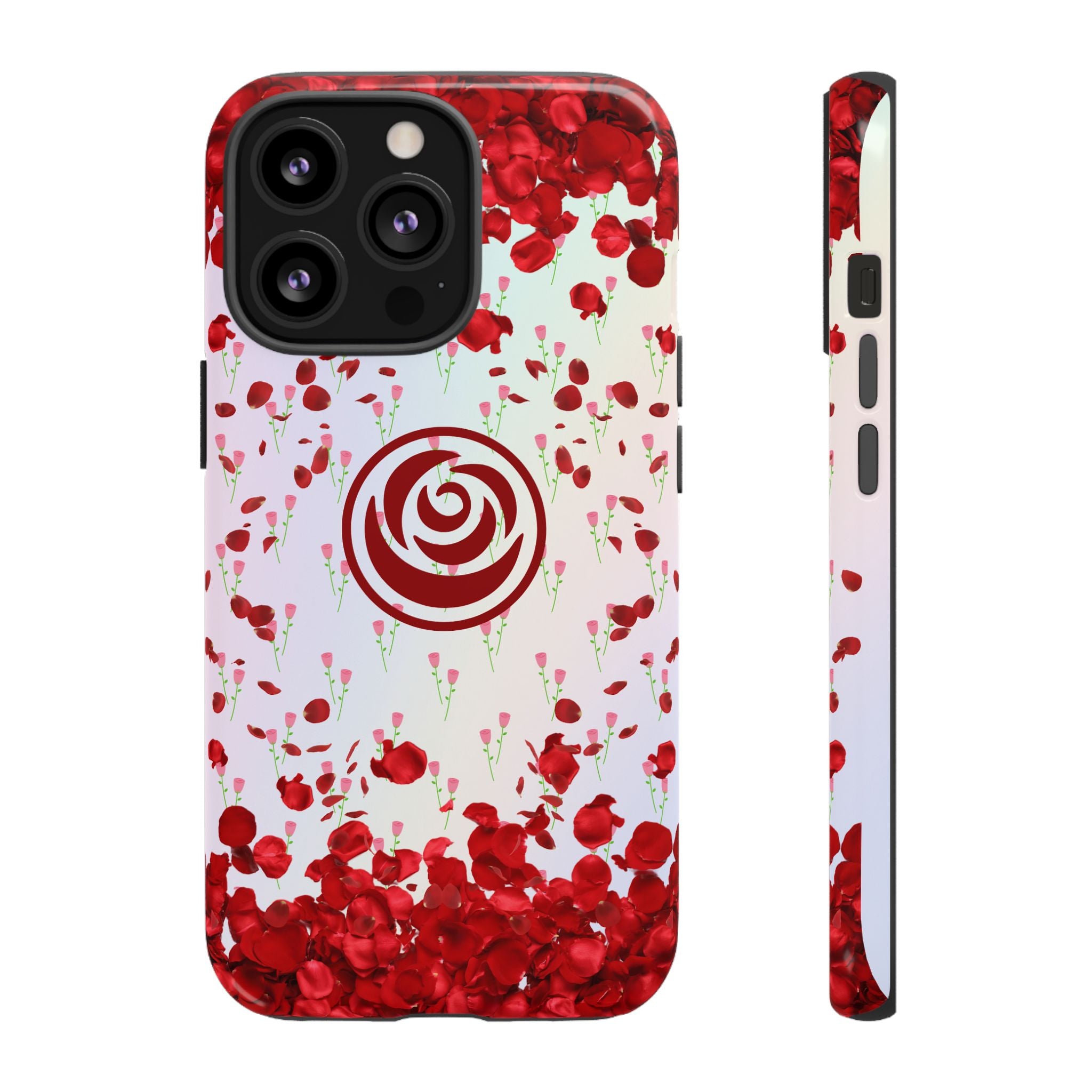 Tough Cases - Red Blossom Elegance Themed Phone Protection for iPhone, Samsung, and Google Pixel (Matte/Glossy)