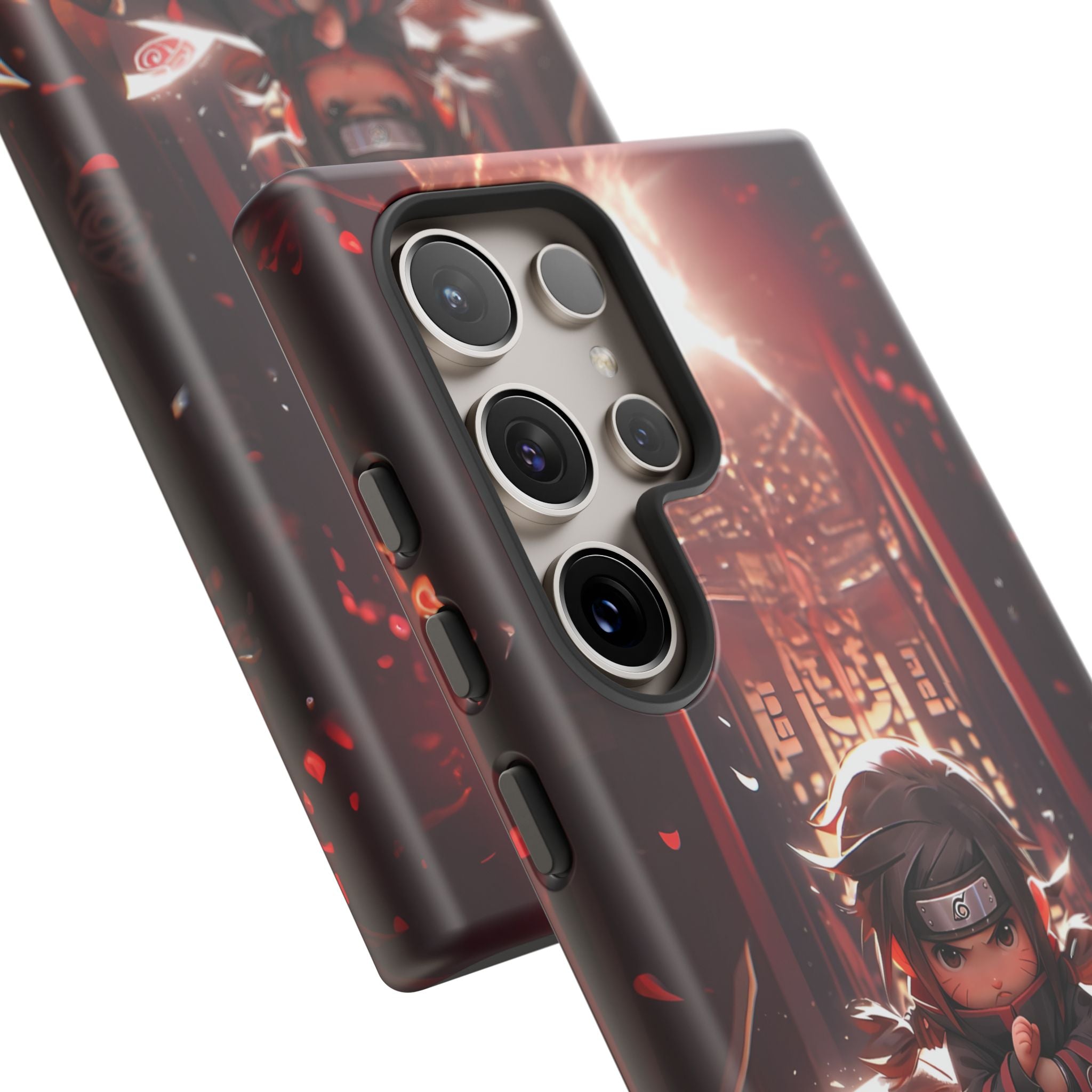 Chibi Itachi Tough Phone Case – Anime Protective Case for iPhone & Samsung, UV Resistant, Durable & Stylish