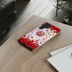 Tough Cases - Red Blossom Elegance Themed Phone Protection for iPhone, Samsung, and Google Pixel (Matte/Glossy)