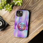 Futuristic Gradient Tough Case – 'Future is Now' 3D Design | Shockproof & UV Protected
