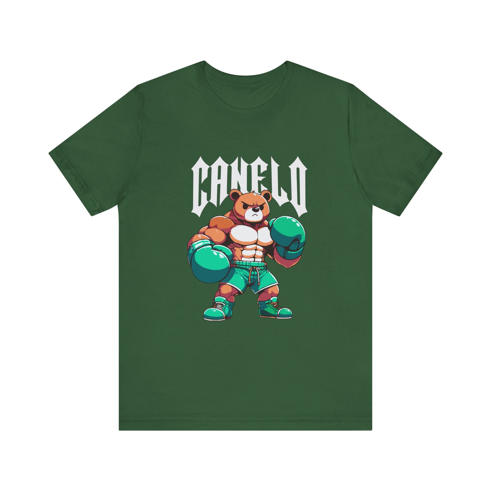 T-Shirt Boxing Bear T-Shirt - Unisex Jersey Short Sleeve Tee Inspired by Canelo Evergreen