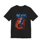 AC/DC Graphic Tee – Rock Band T-Shirt for Fans | Unisex Fit with Flame Guitar Design