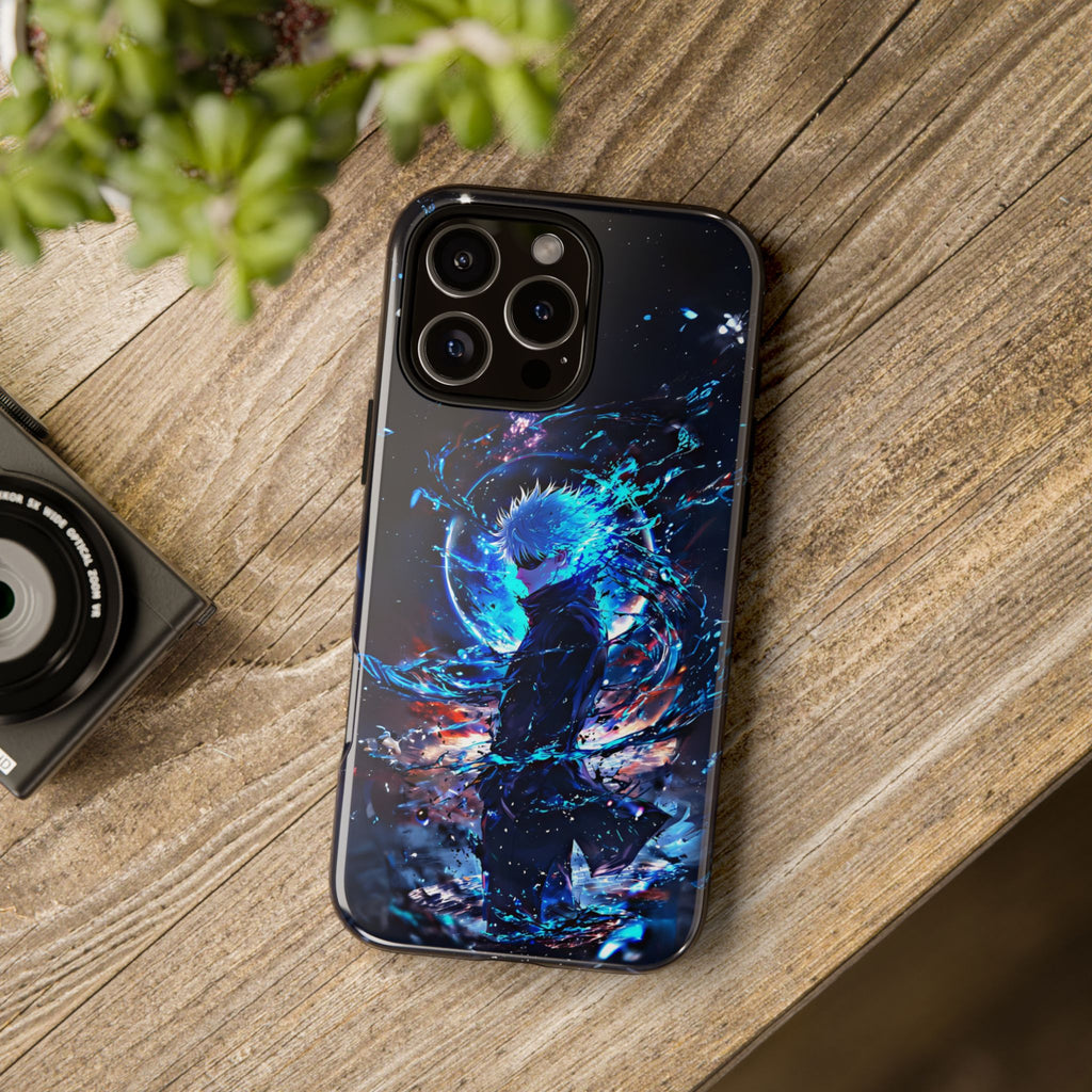 Anime Tough Phone Case – Gojou Satoru Design for iPhone, Samsung, and Google Pixel