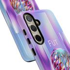 Futuristic Gradient Tough Case – 'Future is Now' 3D Design | Shockproof & UV Protected