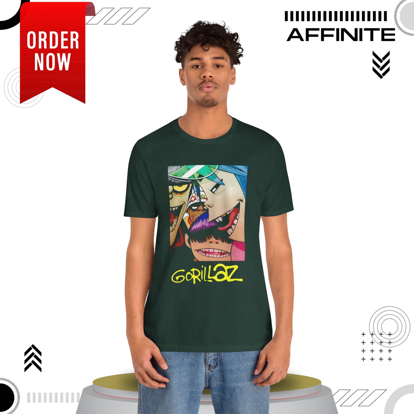 T-Shirt Gorillaz T-Shirt - Streetwear Unisex Band Tee for Music Fans (100% Cotton)