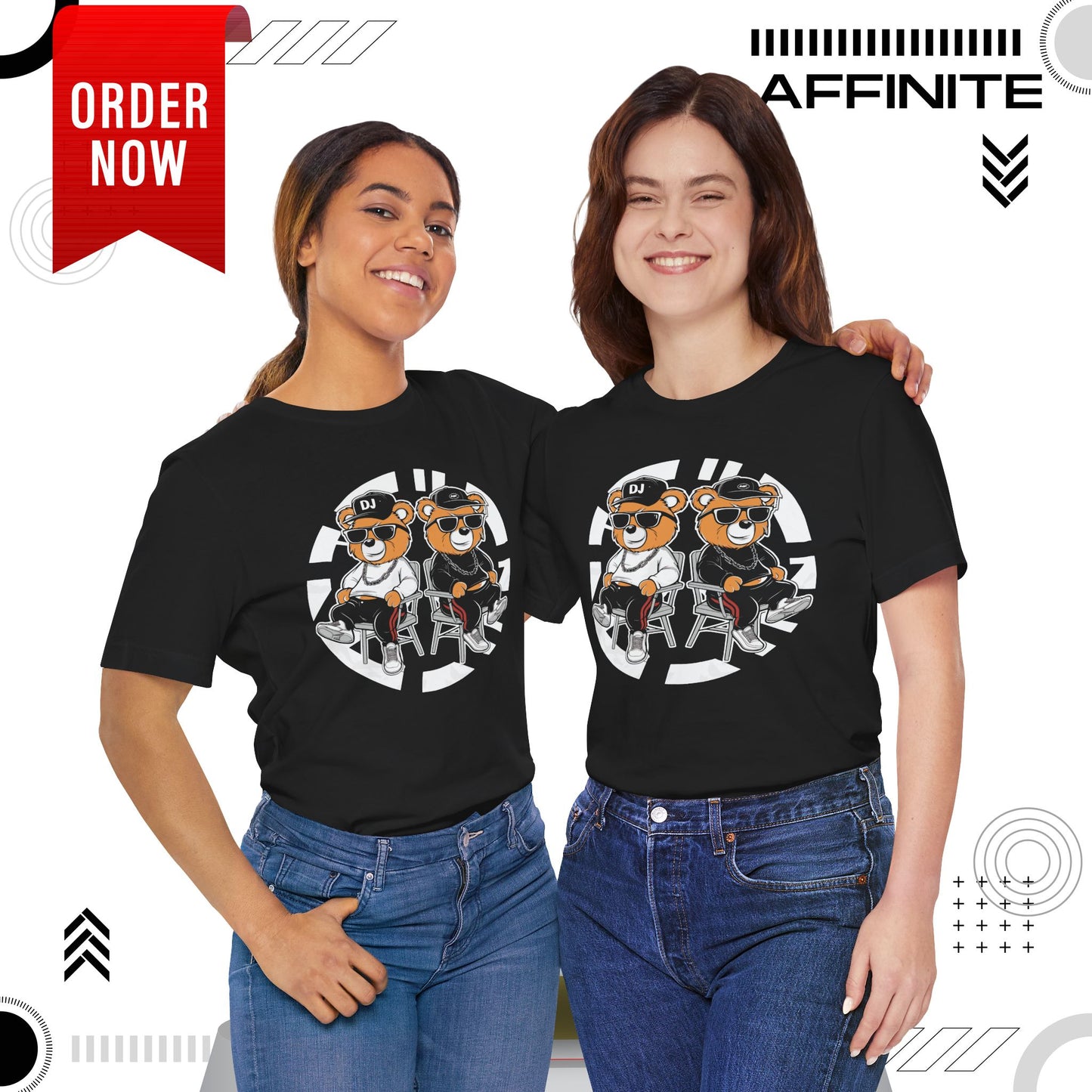 T-Shirt Awesome Bear T-Shirt - Fun Graphic Unisex Tee for Teen & Adults (100% Cotton)