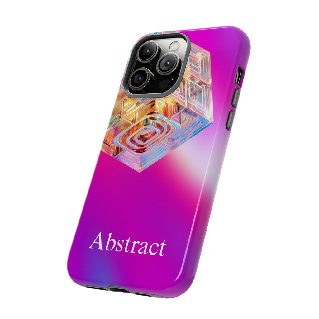 Vibrant 3D Cube Phone Case - Colorful Gradient Art for iPhone, Samsung & Pixel