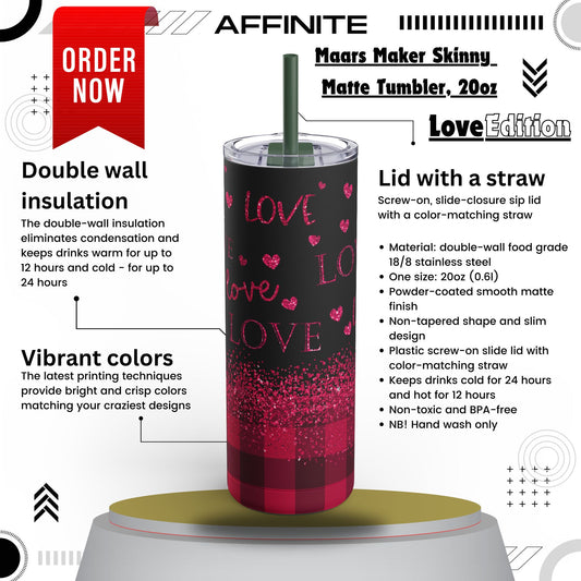 Tumblers Maars Maker Tumbler - 20oz Skinny Matte Insulated Cup (Hot/Cold)