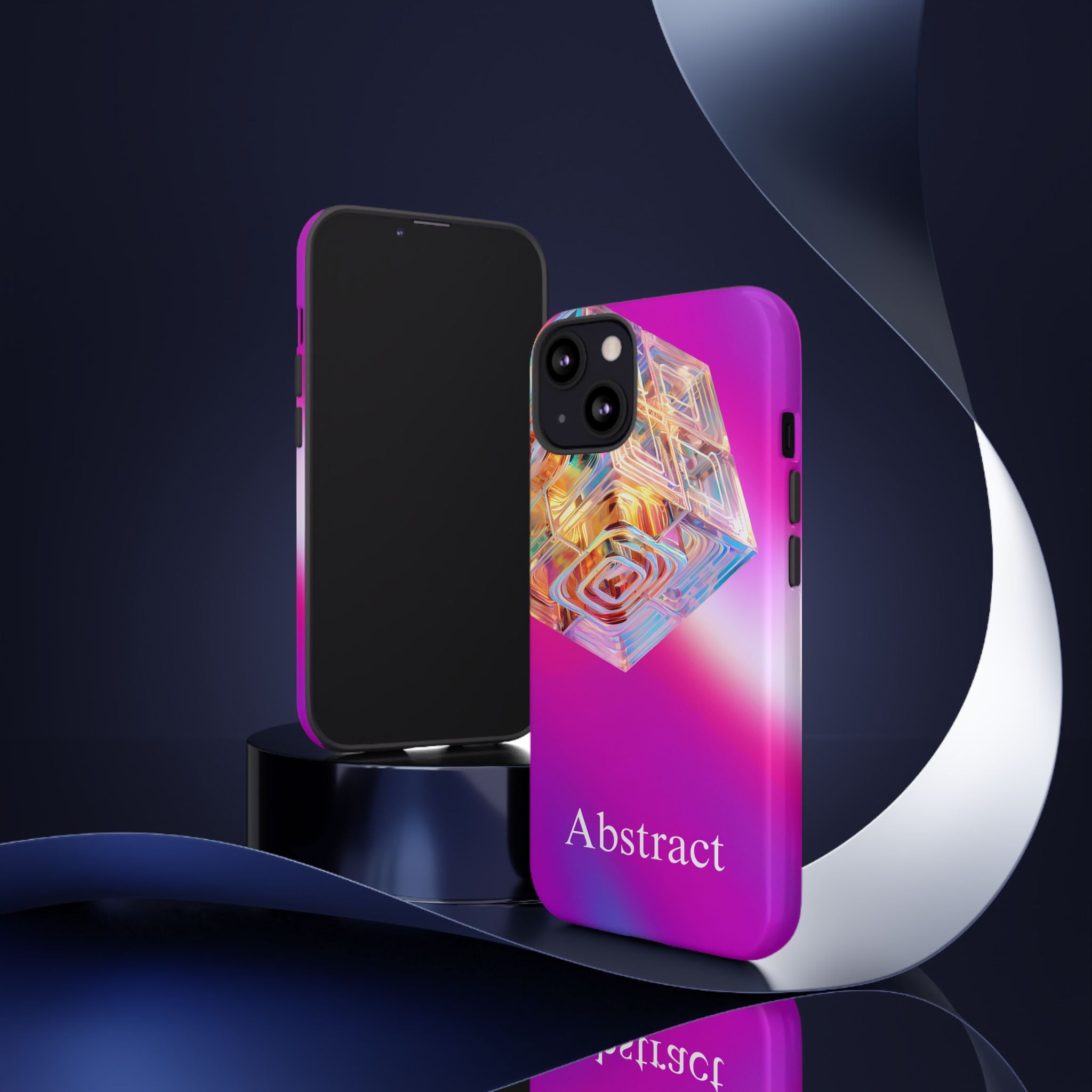Vibrant 3D Cube Phone Case - Colorful Gradient Art for iPhone, Samsung & Pixel