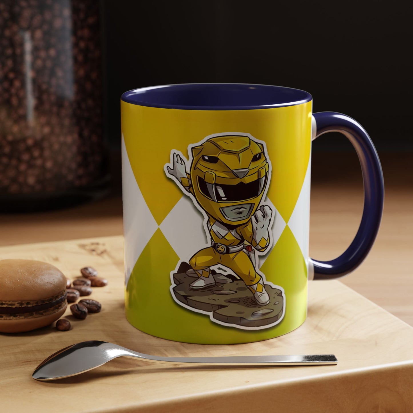 Mug Mighty Morphin Power Rangers Yellow Ranger Ceramic Mug - 11oz & 15oz Coffee Mug - Accent Mug for Pop Culture Fans