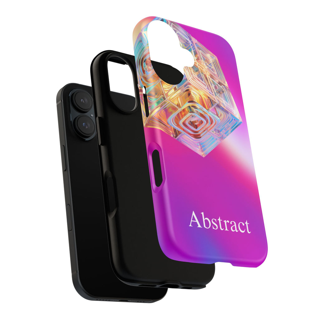 Vibrant 3D Cube Phone Case - Colorful Gradient Art for iPhone, Samsung & Pixel