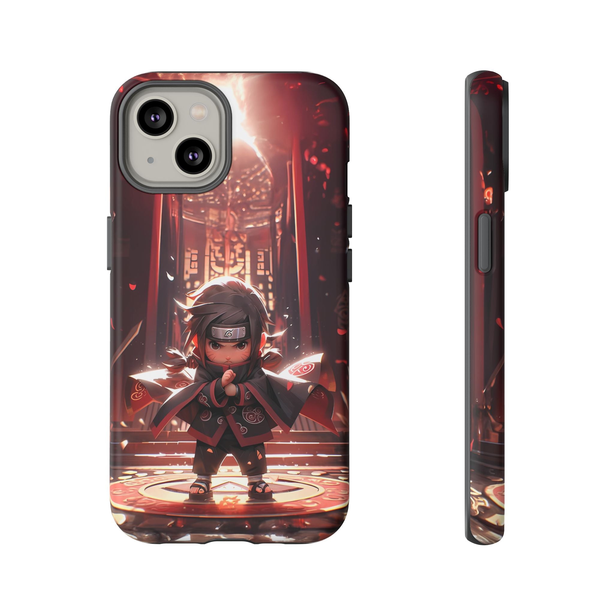 Chibi Itachi Tough Phone Case – Anime Protective Case for iPhone & Samsung, UV Resistant, Durable & Stylish