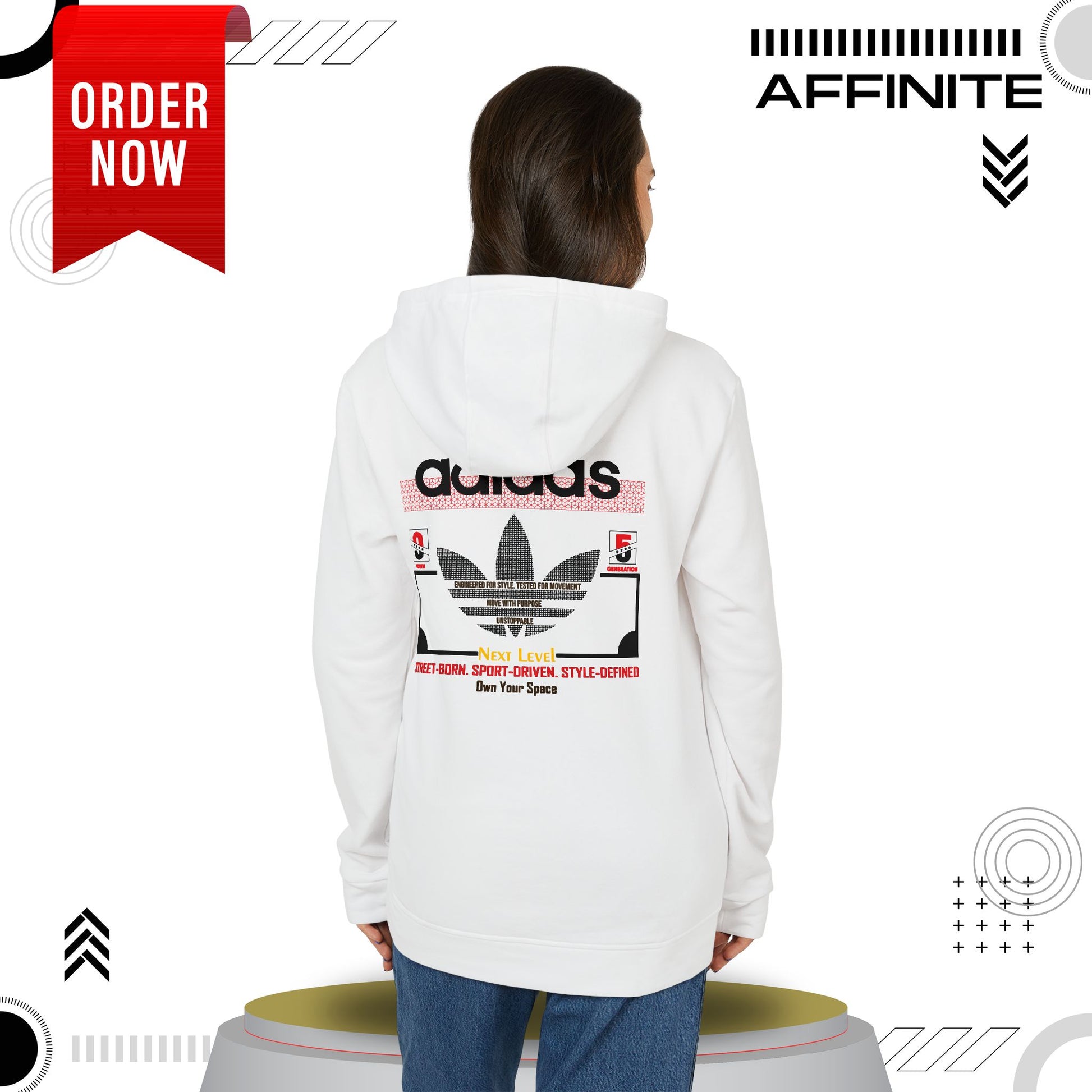 Hoodie Fleece Hoodie - T rendy Adidas Unisex Streetwear and Lounge Wear
