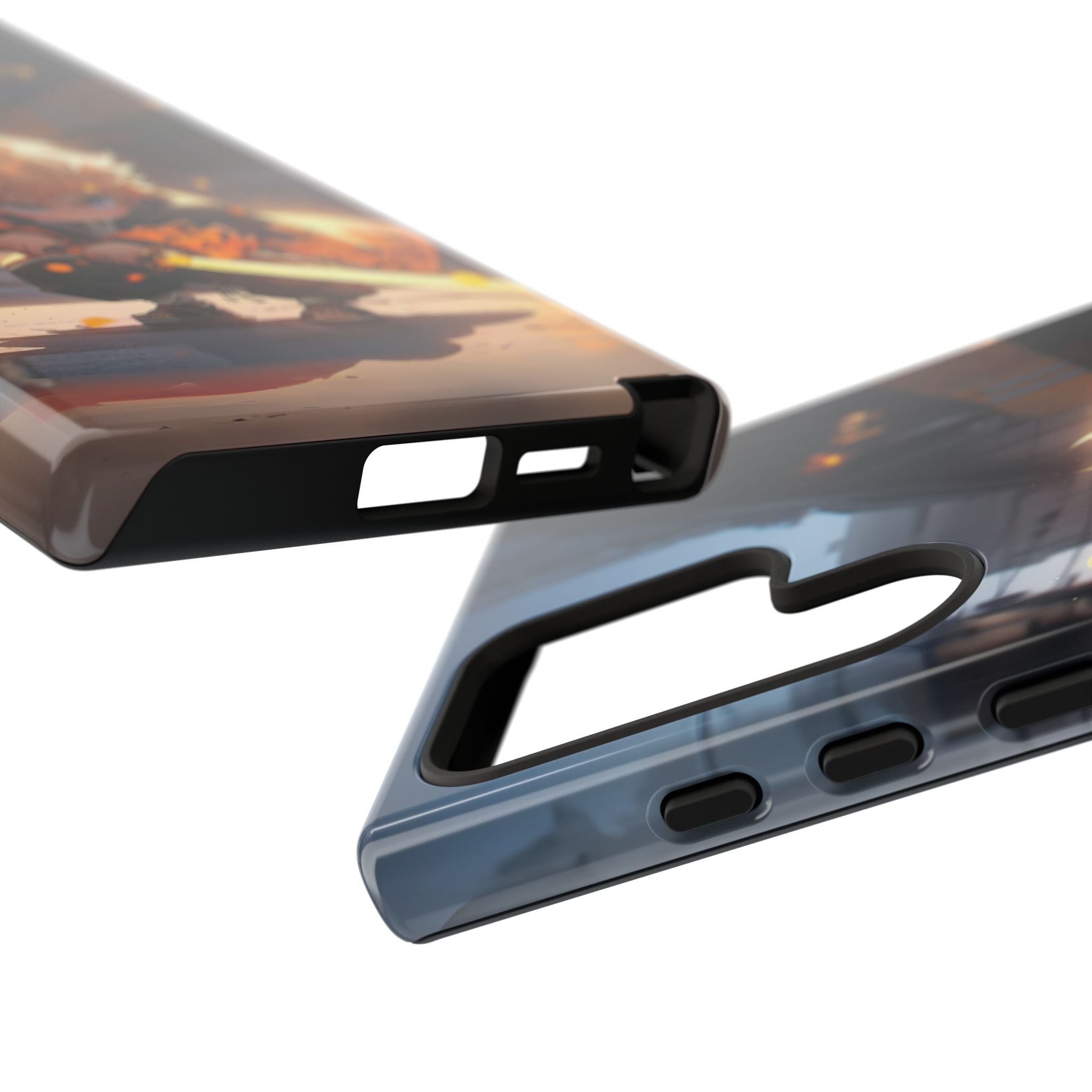 Chibi Zenitsu Lightning Tough Phone Case – Anime Protective Case for iPhone & Samsung, UV Resistant, Durable & Stylish