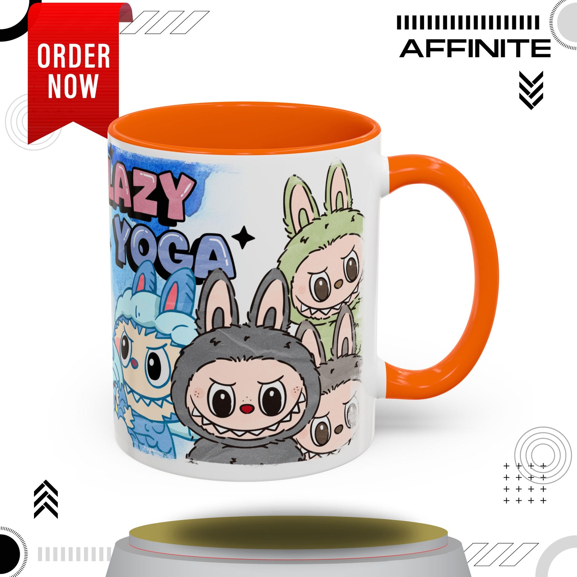 Mug Lazy Yoga Monsters Coffee Mug - Fun Accent Mug for Yoga Lovers